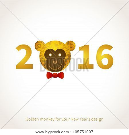 Illustration Of 2016 Year Of The Monkey.