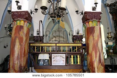 Interior Ari Ashkenazi Synagogue In Safed