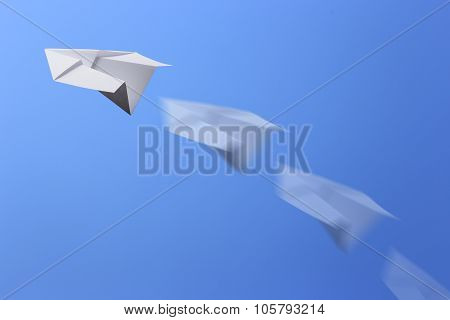 Paper Plane Flying
