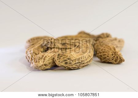 Fresh Peanut On White Paper