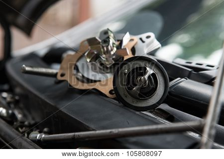 Close Up Of Engine Part