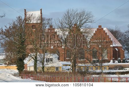 Church with snow