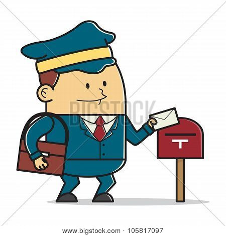 Postman with letter
