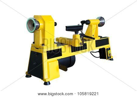 the woodworking machine isolated on white background