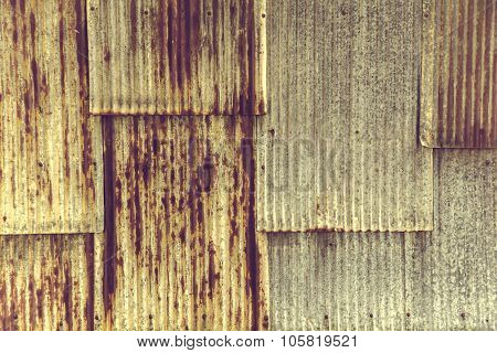 Rusty Zinc Wall for background