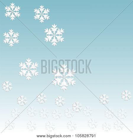 snowflake pattern on paper background 3d surround