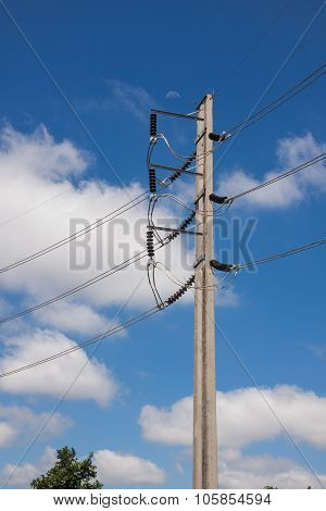 High Voltage Poles Cement.