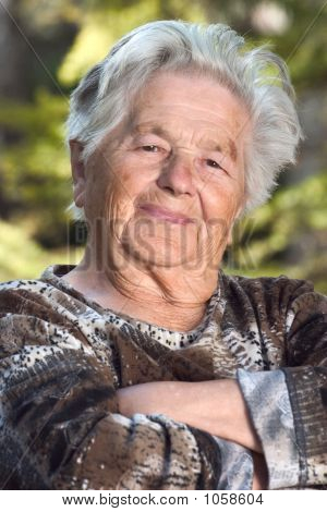 Elderly Woman Smiling