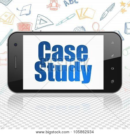 Studying concept: Smartphone with Case Study on display
