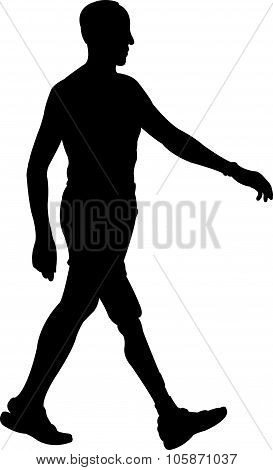 man walking with one prothesis leg