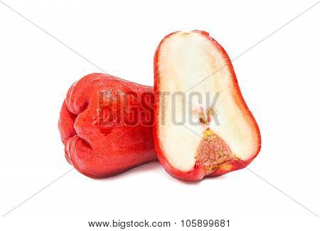 Roes apple fruit isolated on white background