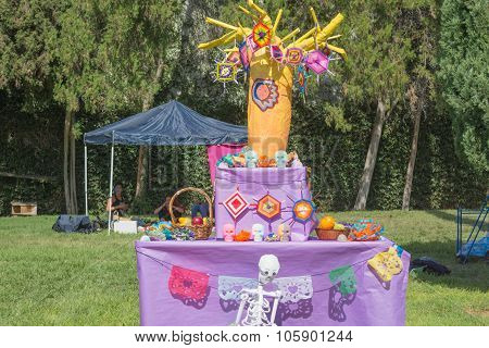 Traditional Mexican Altar Installation.