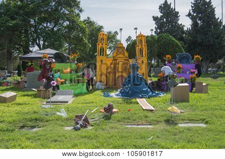 Traditional Mexican Altar Installation.