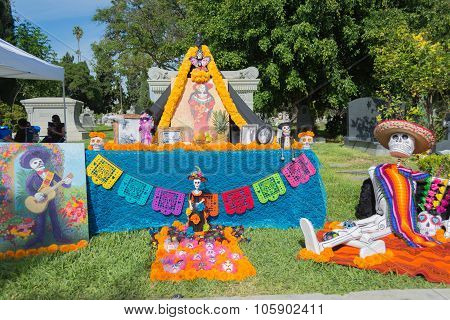 Traditional Mexican Altar Installation.