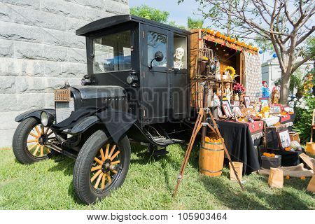 Traditional Mexican Altar Installation.