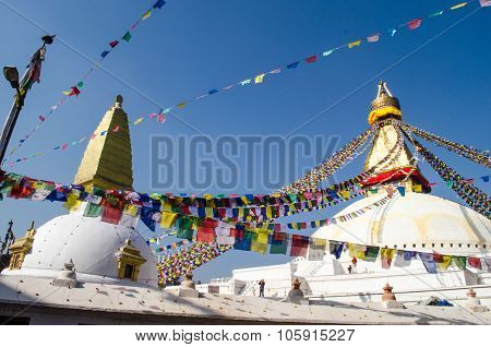 Stupa Swayambhunath In The Kathmandu, Nepal