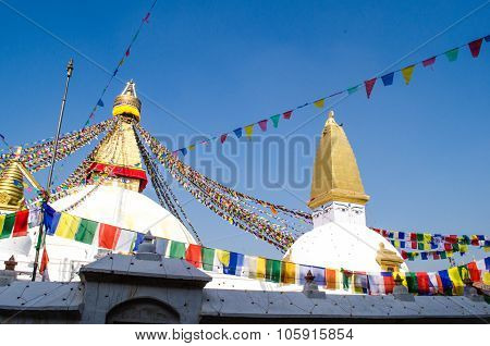 Stupa Swayambhunath In The Kathmandu, Nepal