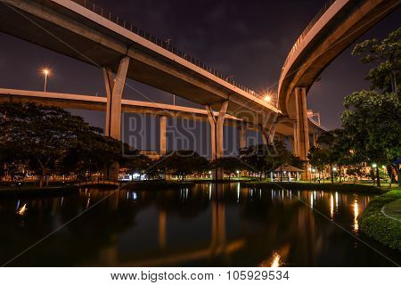 Night Lights Of Bridge