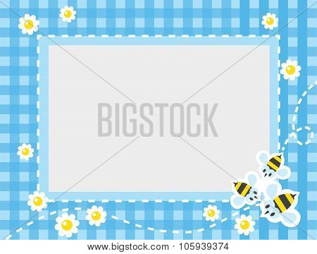 Frame or border with funny bees