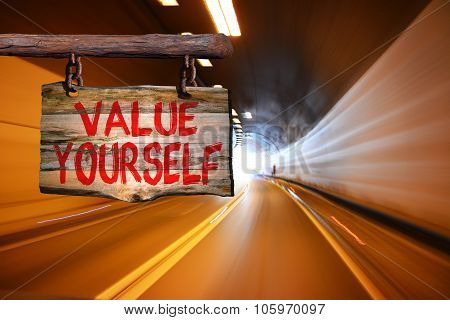 Value Yourself Sign