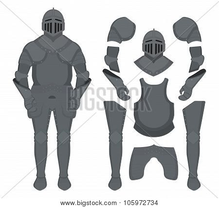 Medieval knight armor set