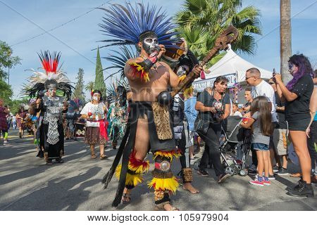 Conchero Dancer On Display