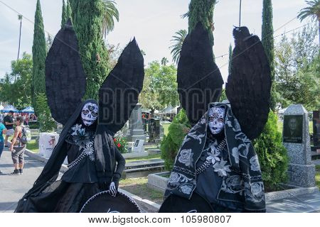 Unknown People With Black Angel Costume