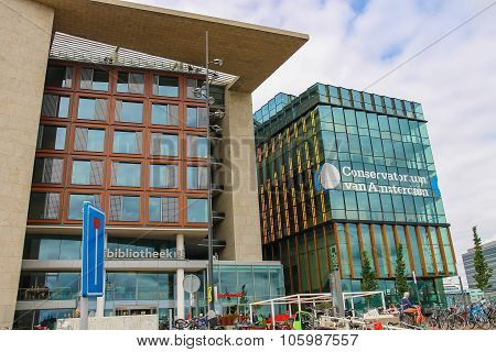 The Buildings Library And  Conservatorium Van Amsterdam.