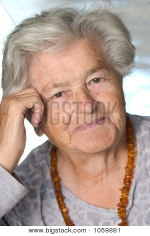 Senior Woman Looking Ahead