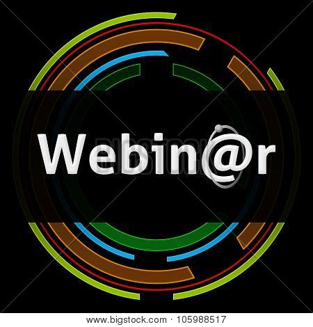 Webinar Technology Circle Black