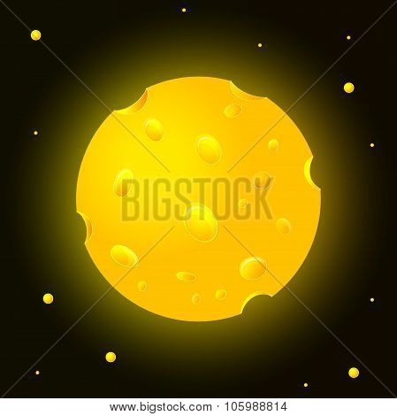Cheese Planet In Space