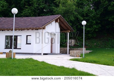 A small house near the forest. Modern style