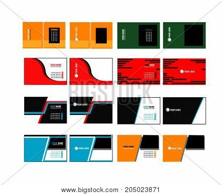 Colorful business card collection  design template for business or personal use
