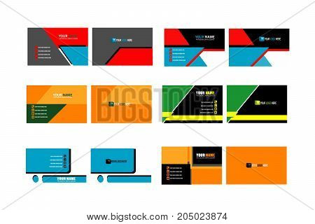 Business card Collection template design for business or personal use