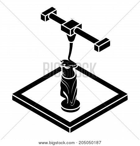 Statue d printing icon. Simple illustration of statue d printing vector icon for web design isolated on white background