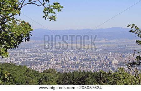 Aerial View Of Bulgarian Capital Sofia
