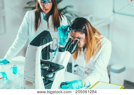 Life Science Research, Toned Image, Two Women