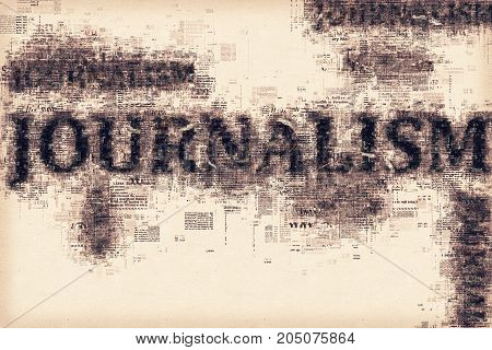 Journalism conceptual illustration for press newspaper and media background