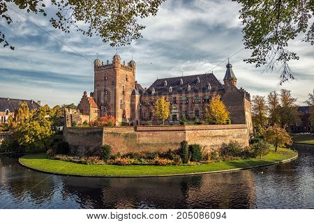 Huis Bergh Castle on a sunny Autumn day in 's Heerenberg The Netherlands