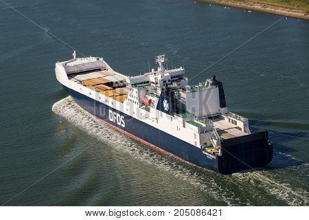 Cargo Ship On The Meuse