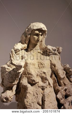 Vatican city Vatican - May 17, 2012: Madonna by Lucio Fontana in Vatican Museum