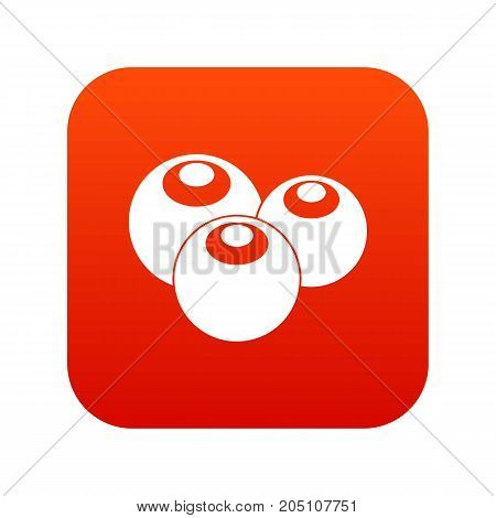 Ripe bilberries in simple style isolated on white background