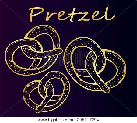 Delicious pretzels for beer - Oktoberfest. Delicious salty snack - snack to beer - Oktoberfest beer festival