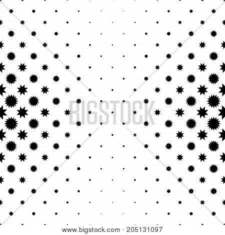 Monochrome star pattern - abstract vector background illustration from polygonal shapes