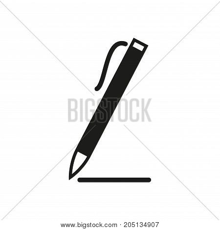 black pen on a white background. vector illustration