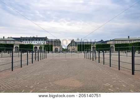 Christianborg palace front view in Copenhagen, Denmark Old Town