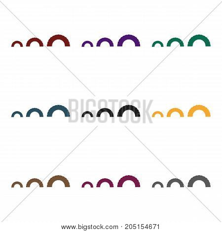 Tire on playgarden icon in black style isolated on white background. Play garden symbol vector illustration.
