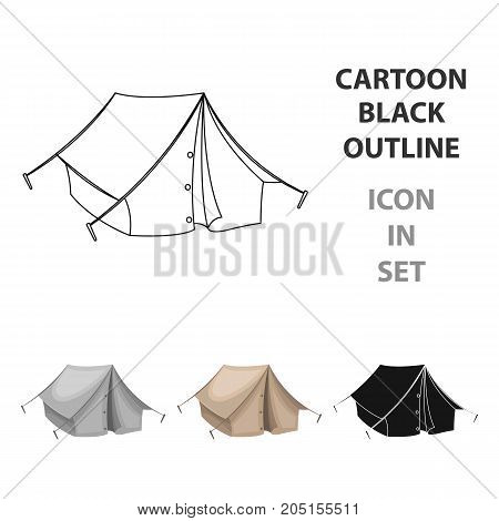 Tourist tent.African safari single icon in cartoon style vector symbol stock illustration .