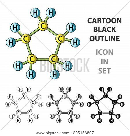 Chemical oil formula.Oil single icon in cartoon style vector symbol stock illustration .