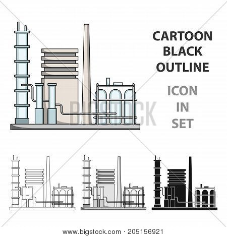 Refinery.Oil single icon in cartoon style vector symbol stock illustration .